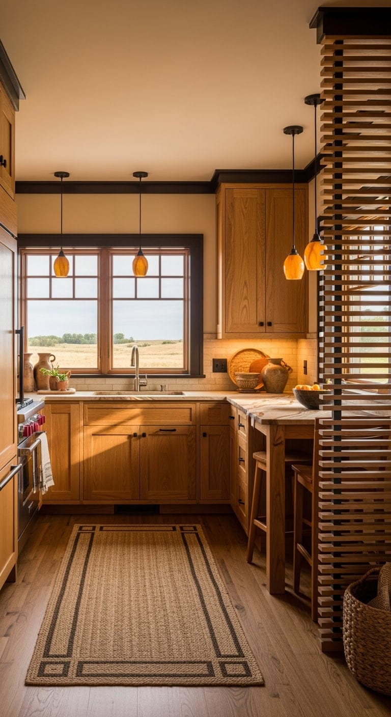 prairie inspired low profile kitchen