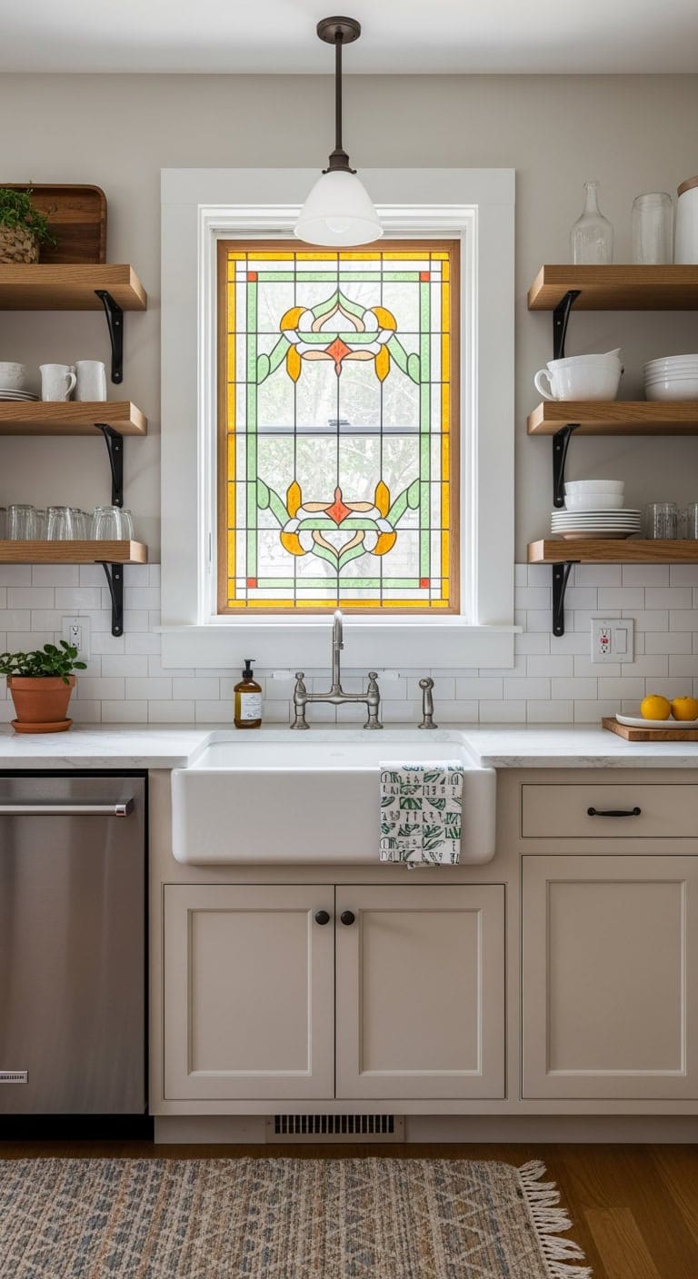 prairie stained glass kitchen