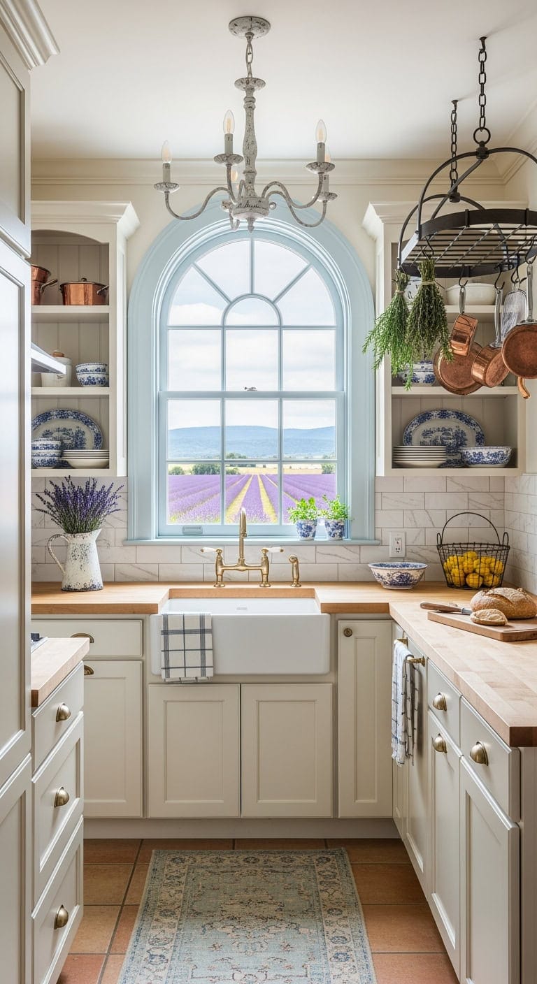 provence inspired petite kitchen retreat