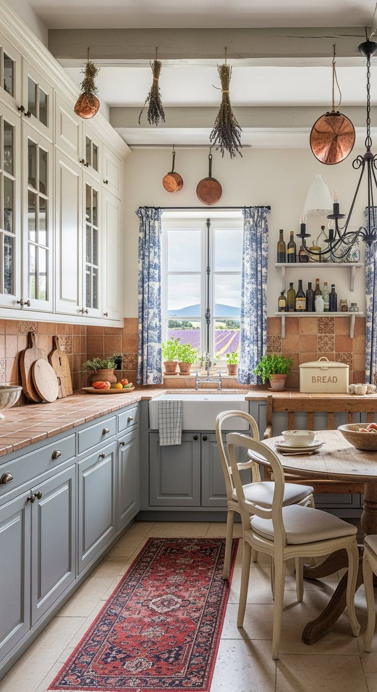 provence inspired rustic dining nook