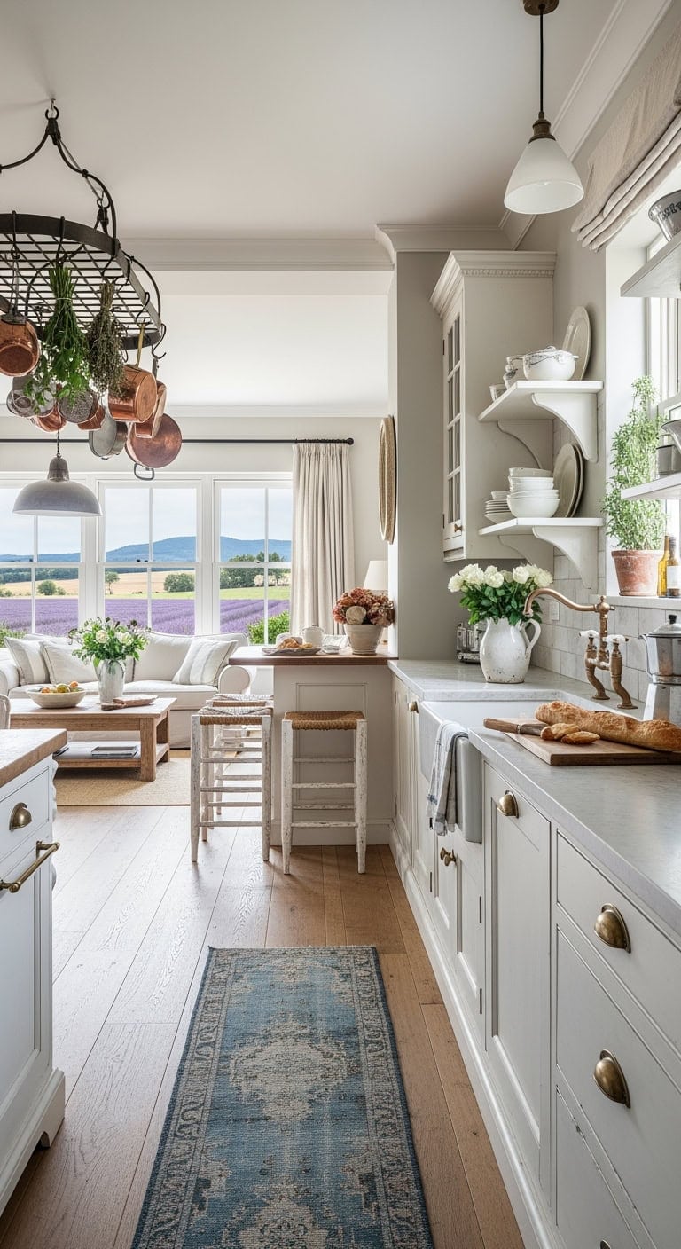 provincial light filled galley flow