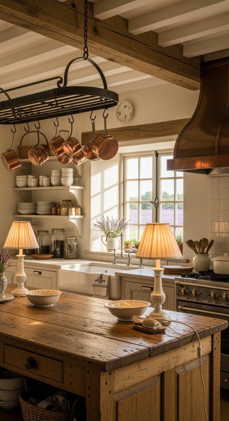 provincial porcelain countertop lamp ambiance