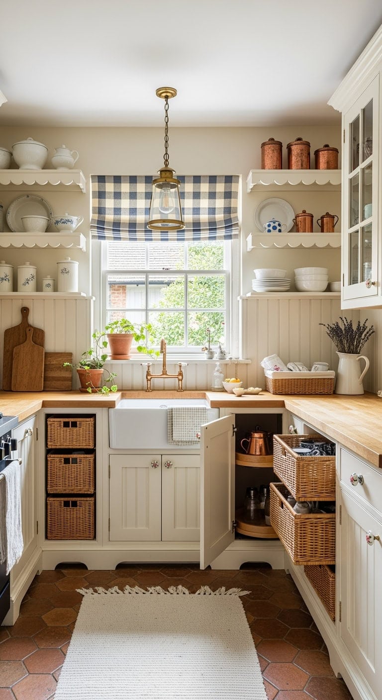 quaint u shaped cottage kitchen