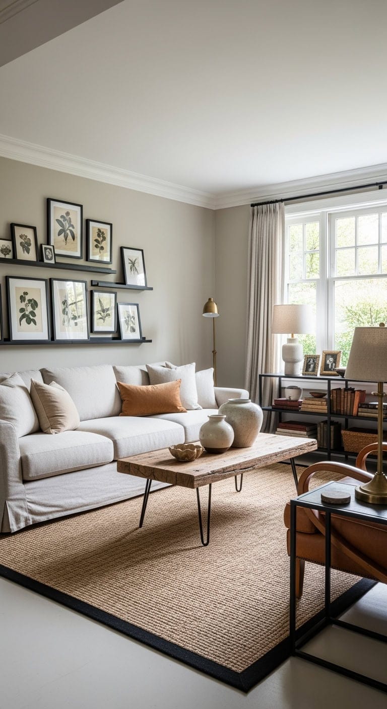 refined eclectic black framed vintage