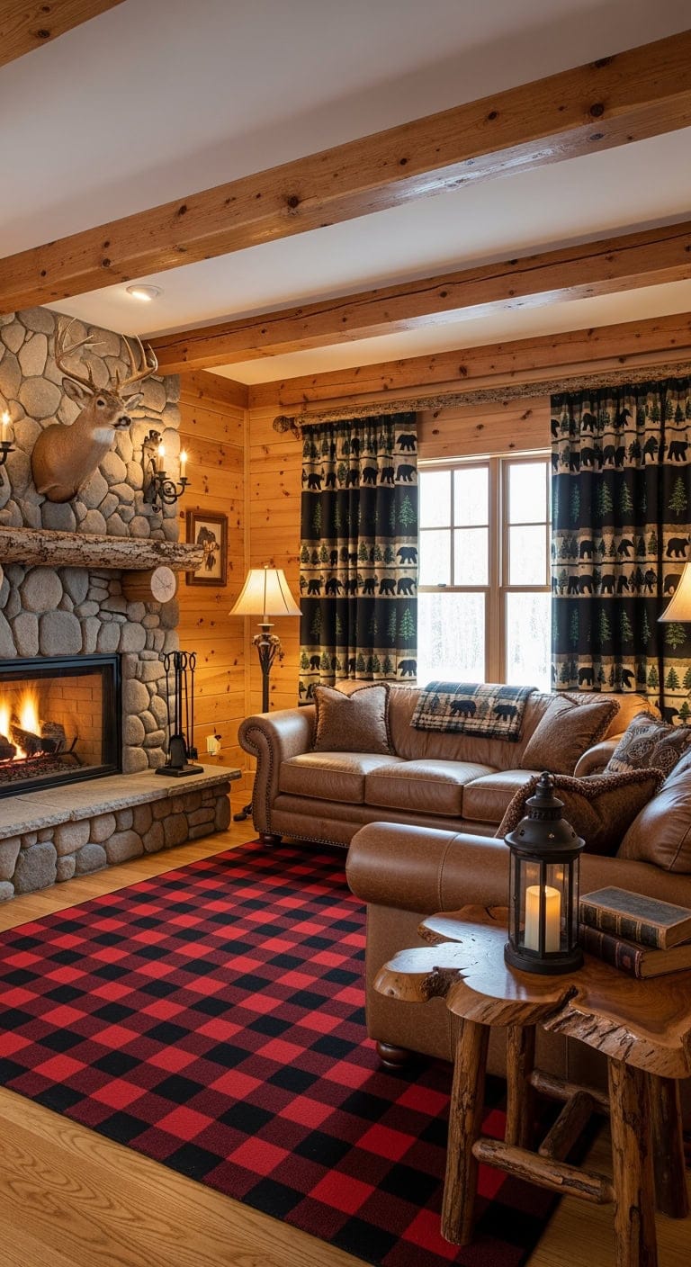 rustic black bear lodge d cor