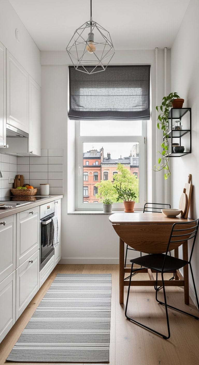 scaled down urban bistro seating