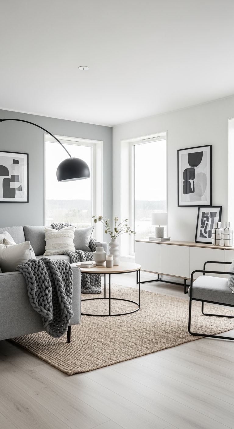 scandi minimalist grey black hygge
