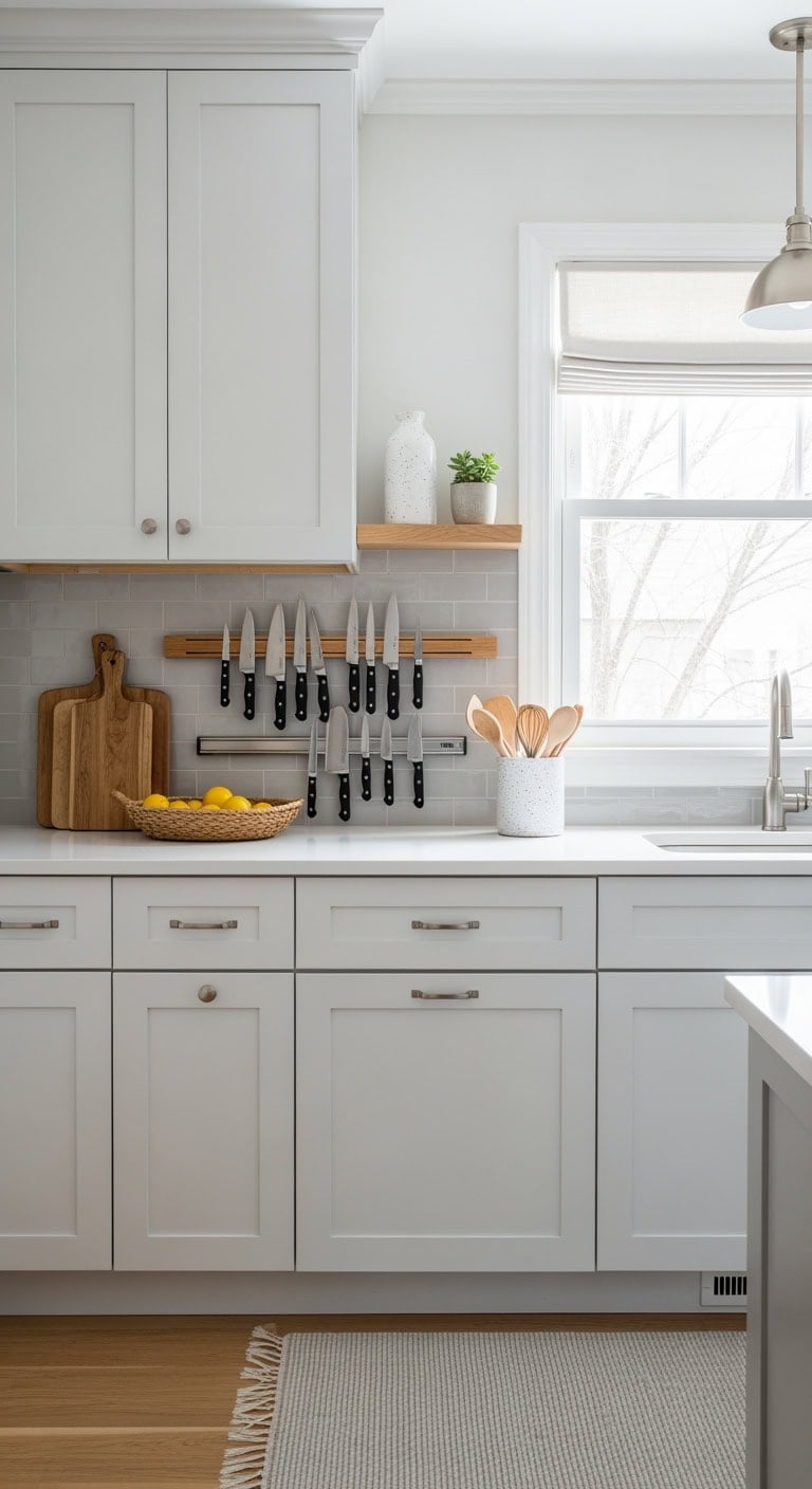 scandinavian minimalist magnetic knife strips