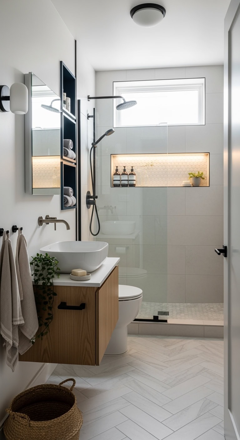 scandinavian recessed niche styling