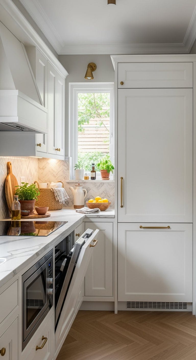 seamless integrated petite kitchen