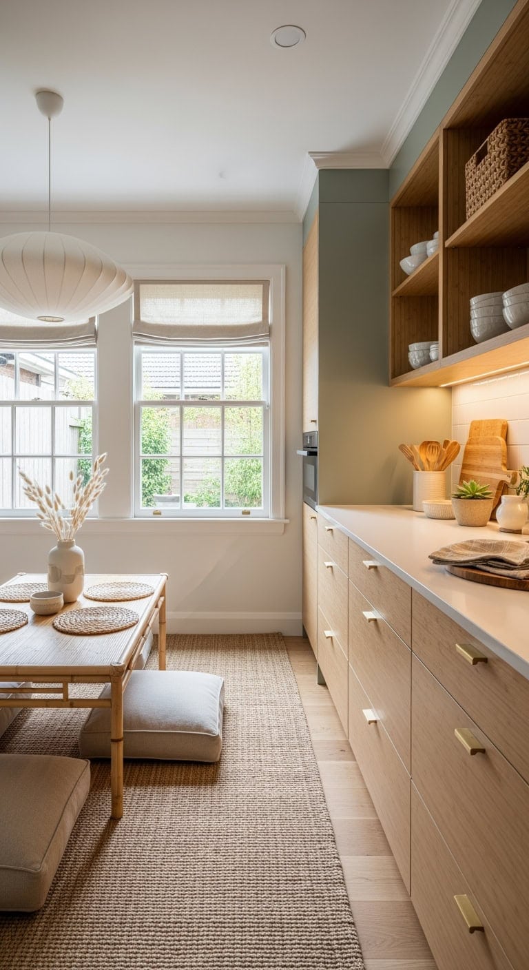 serene low profile bamboo corner