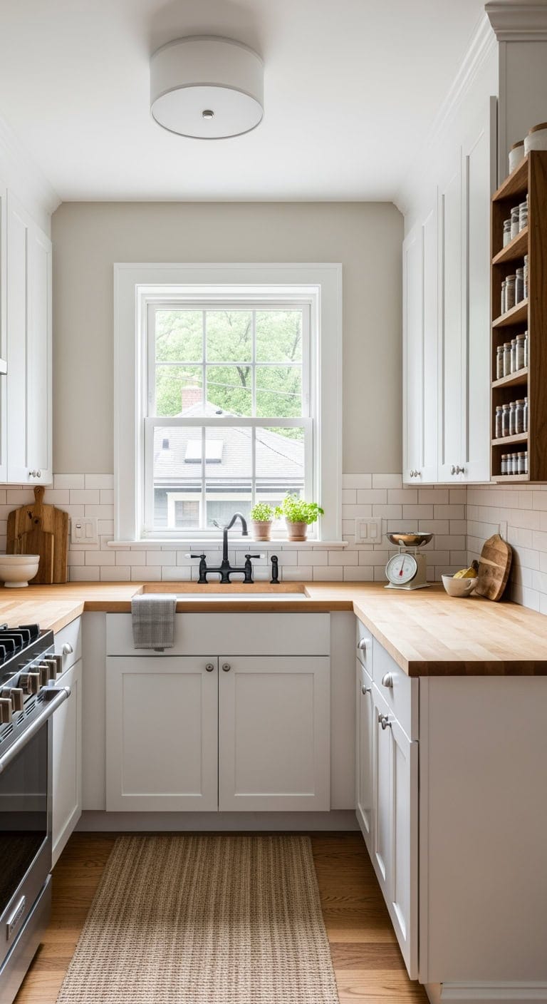 shaker style calm functional kitchen