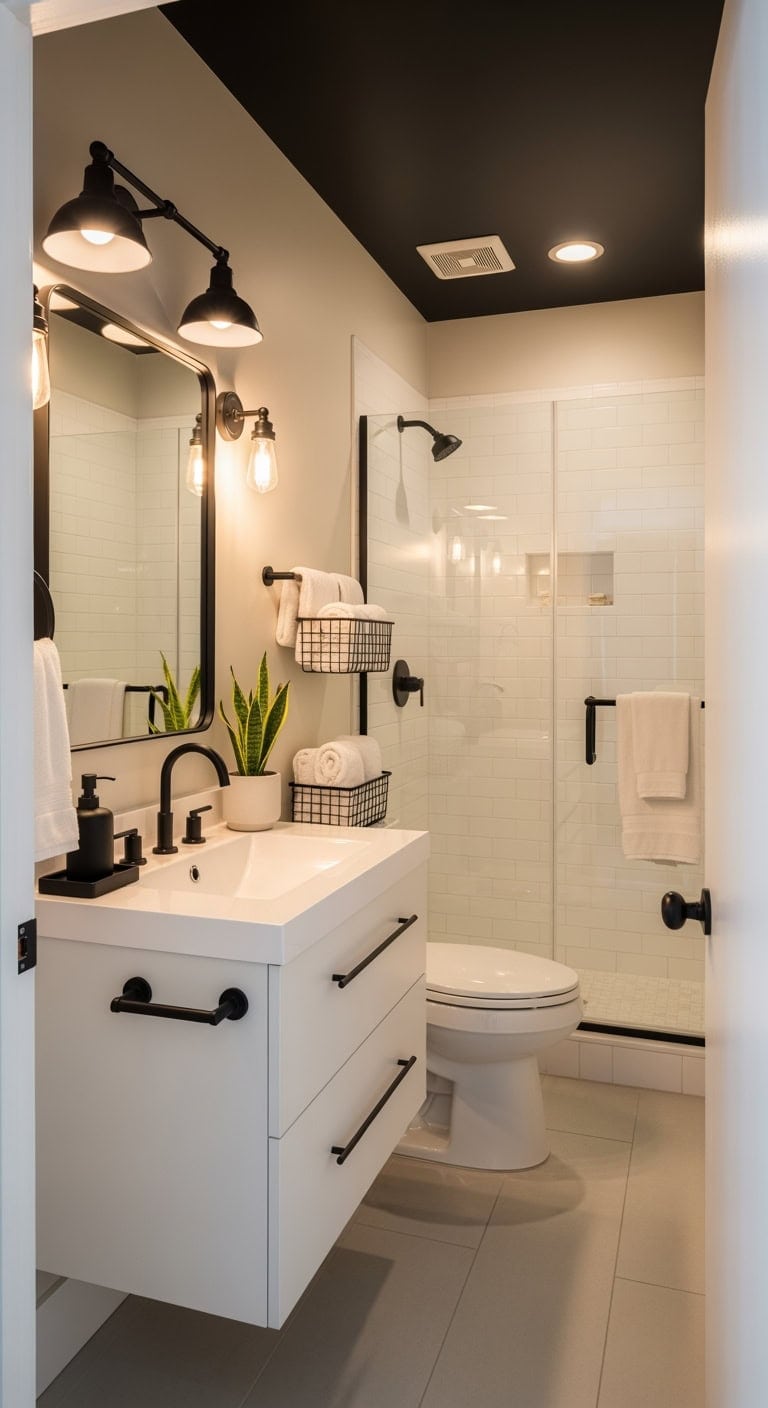 sleek black hardware contrast