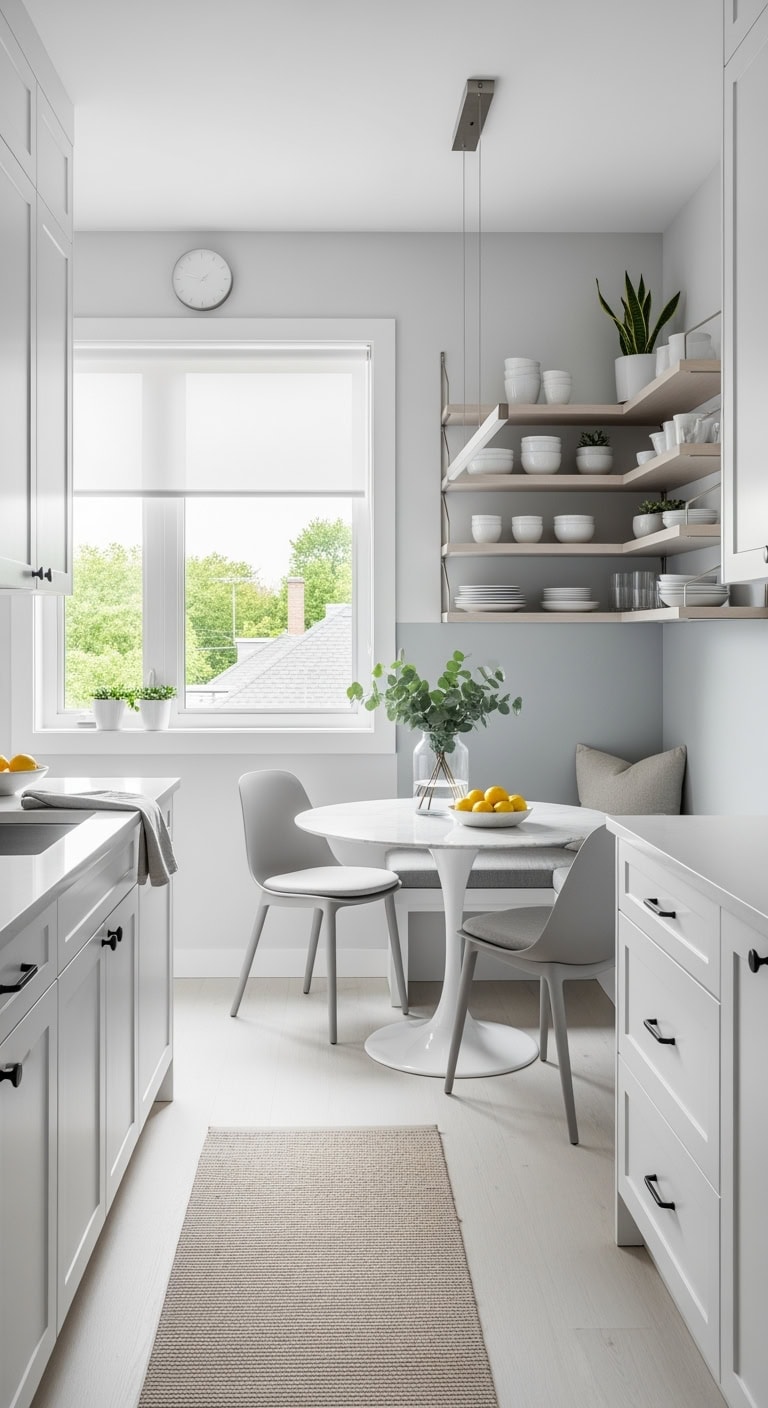 sleek minimalist corner nook