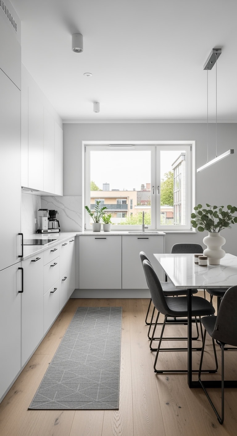 sleek minimalist kitchen dining retreat