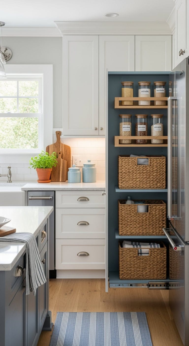 slender coastal pull out pantry