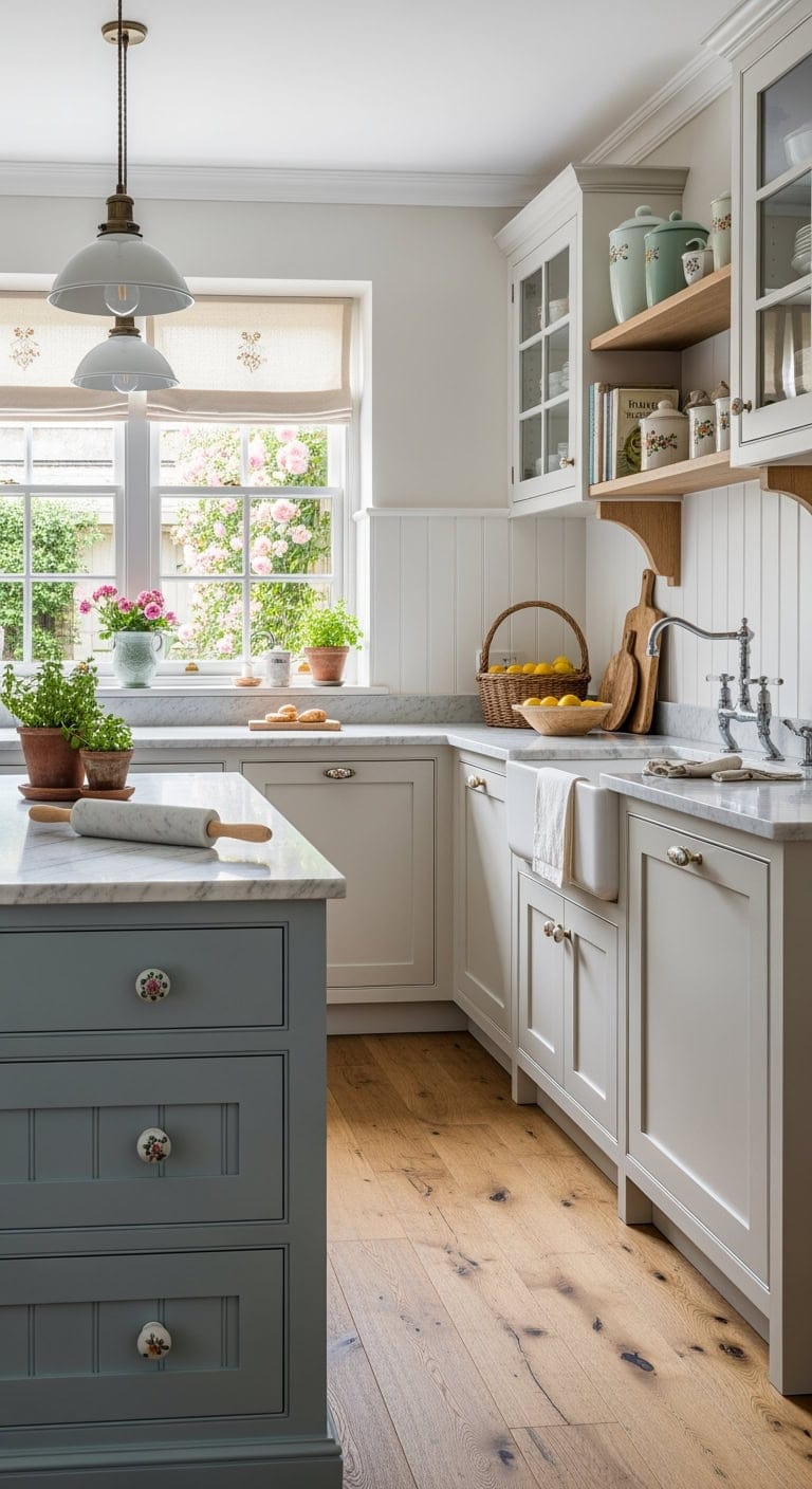 slim painted cottage island