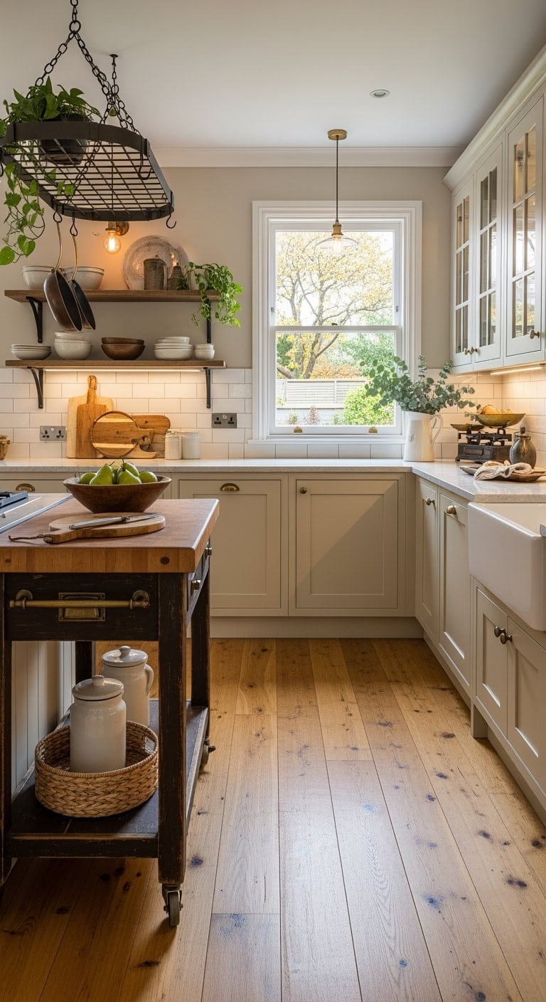 slim reclaimed wood rolling cart