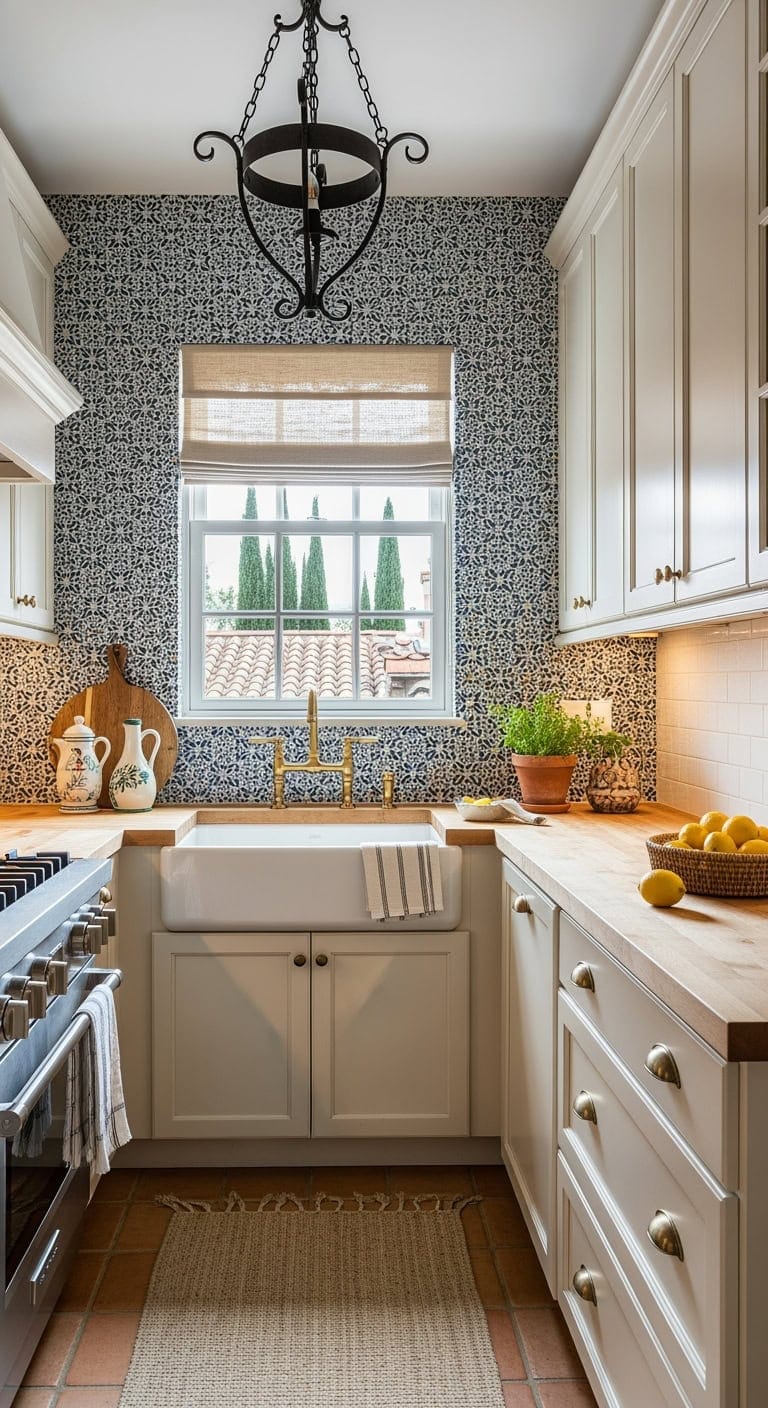 small scale mediterranean tile illusion