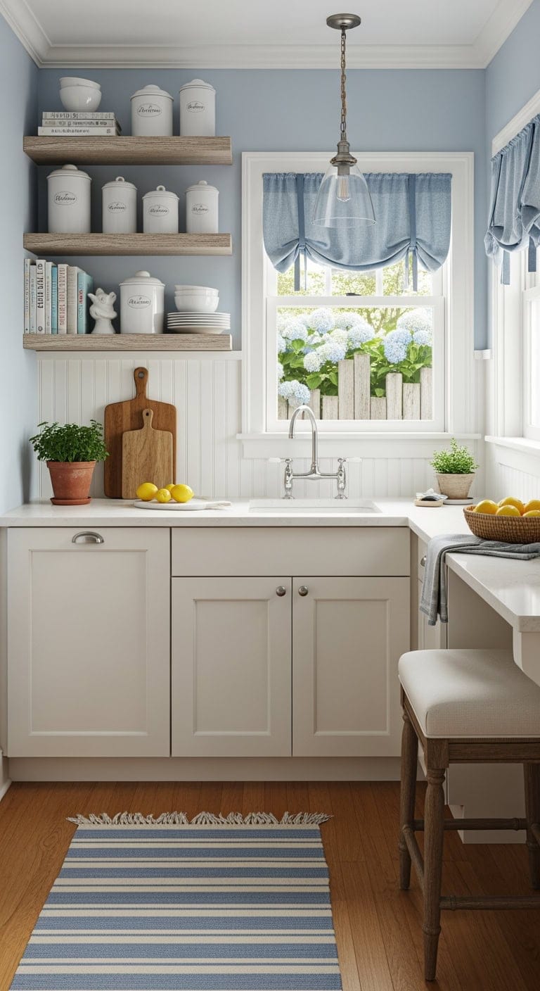 soft coastal timeless kitchen elegance