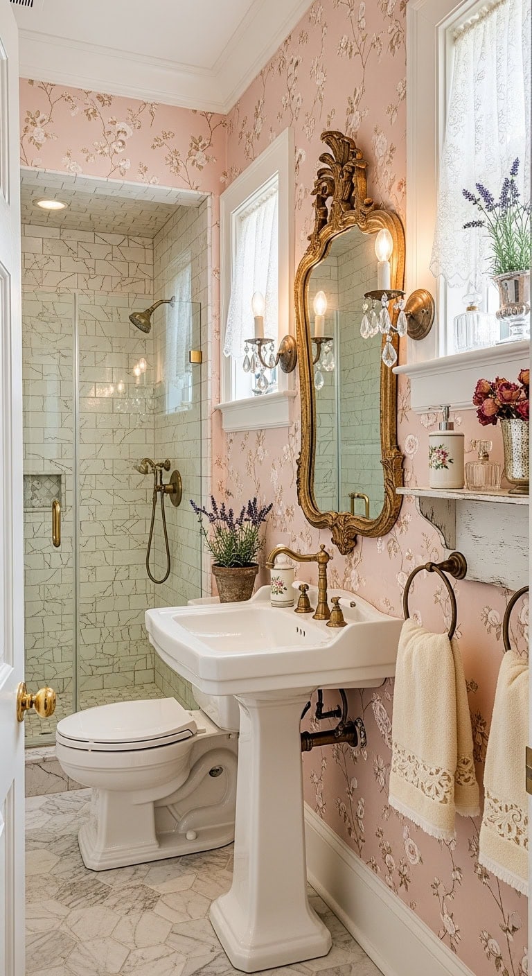 soft floral vintage mirrors