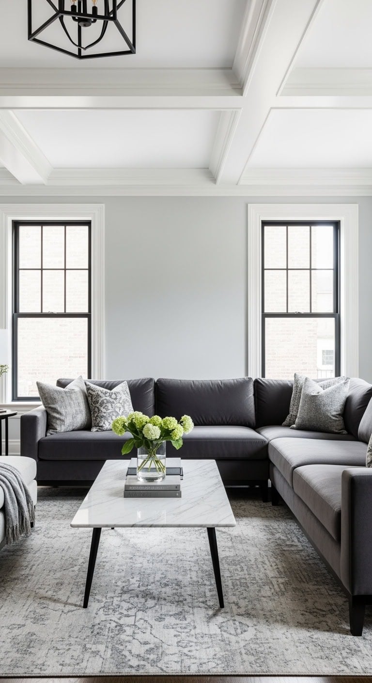 soft grey black accents