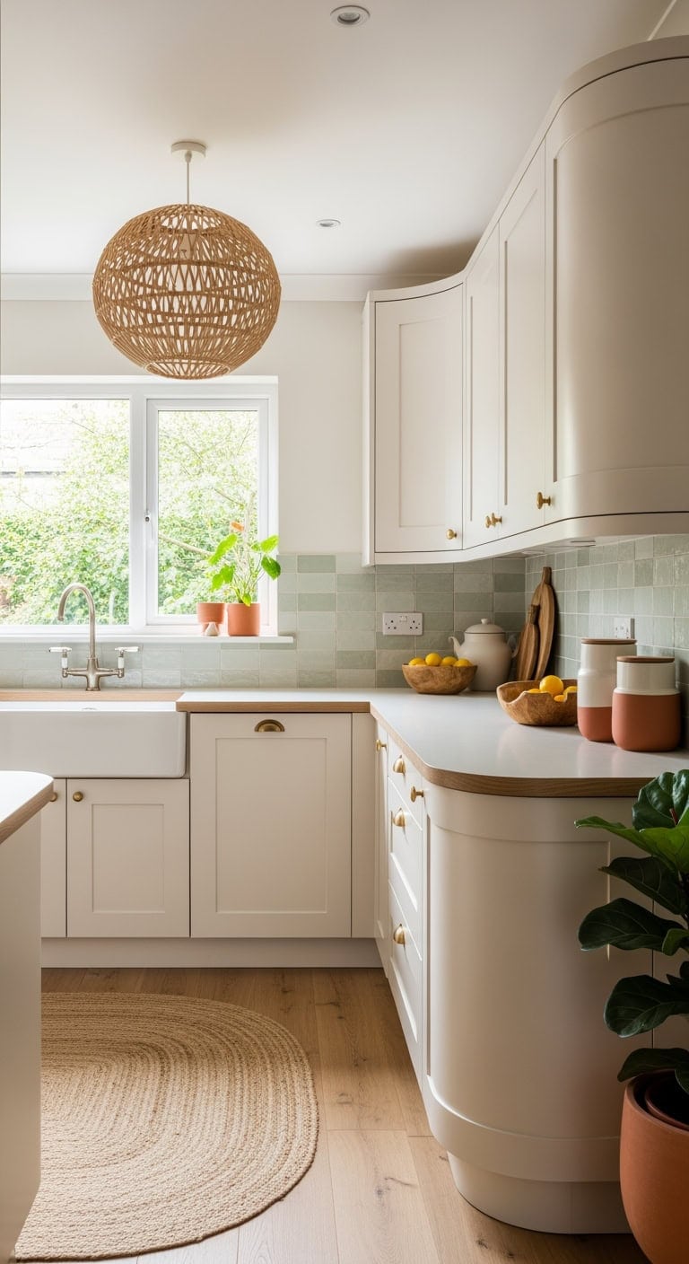 soft organic curved kitchen