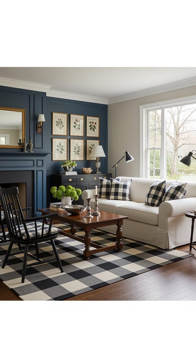 sophisticated black windsor farmhouse