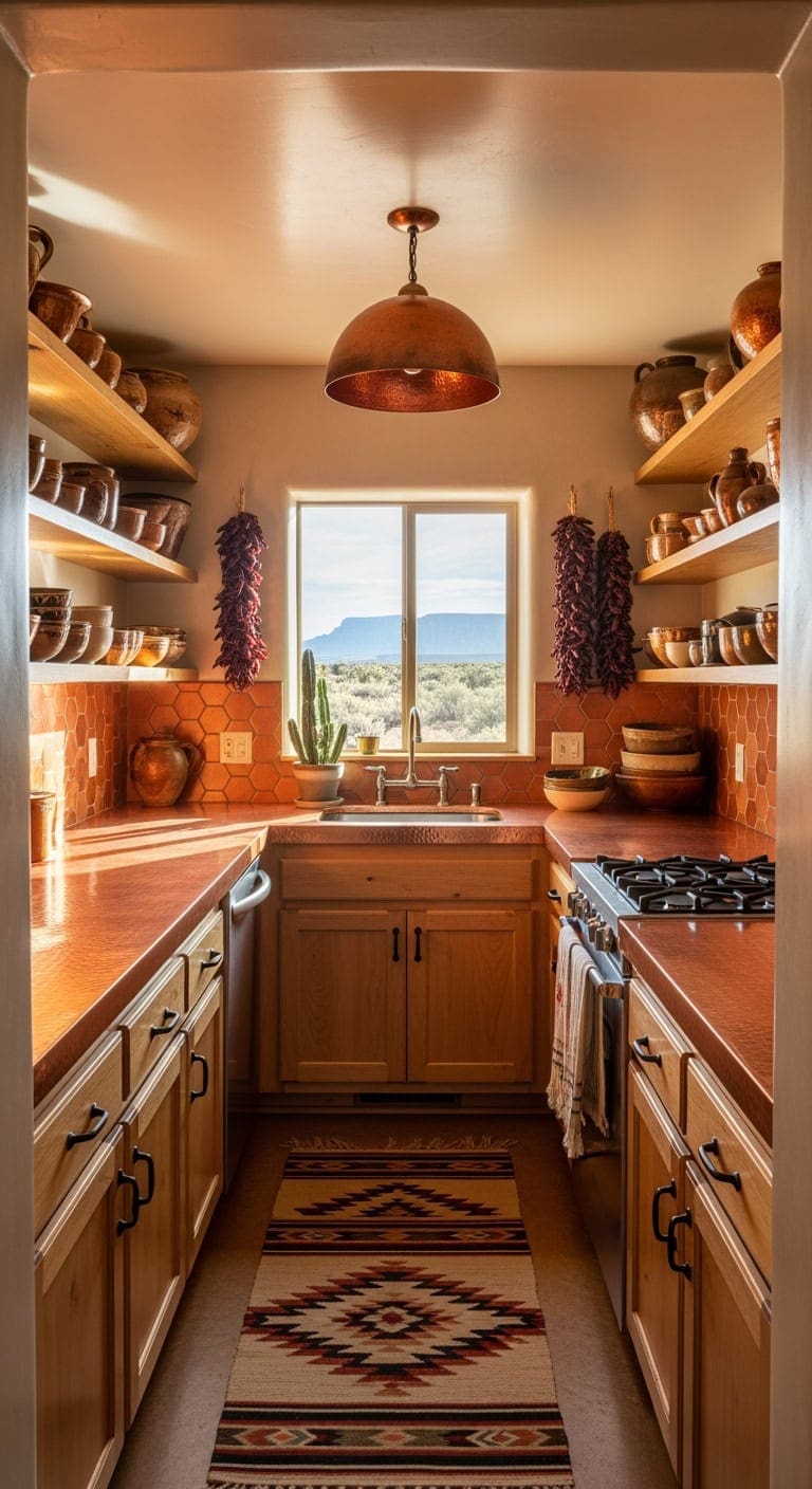 southwestern copper countertop makeover