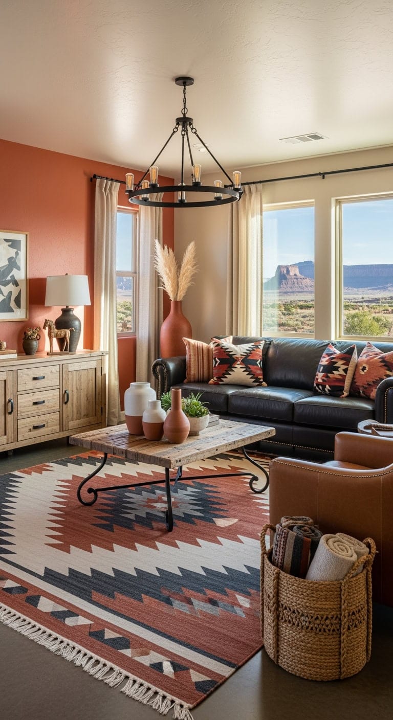 southwestern leather terracotta retreat