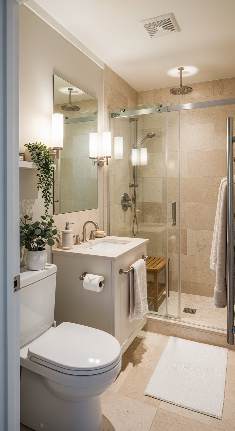 spa like neutral rainfall retreat