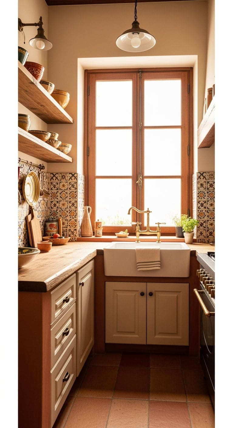 sunlit mediterranean kitchen charm
