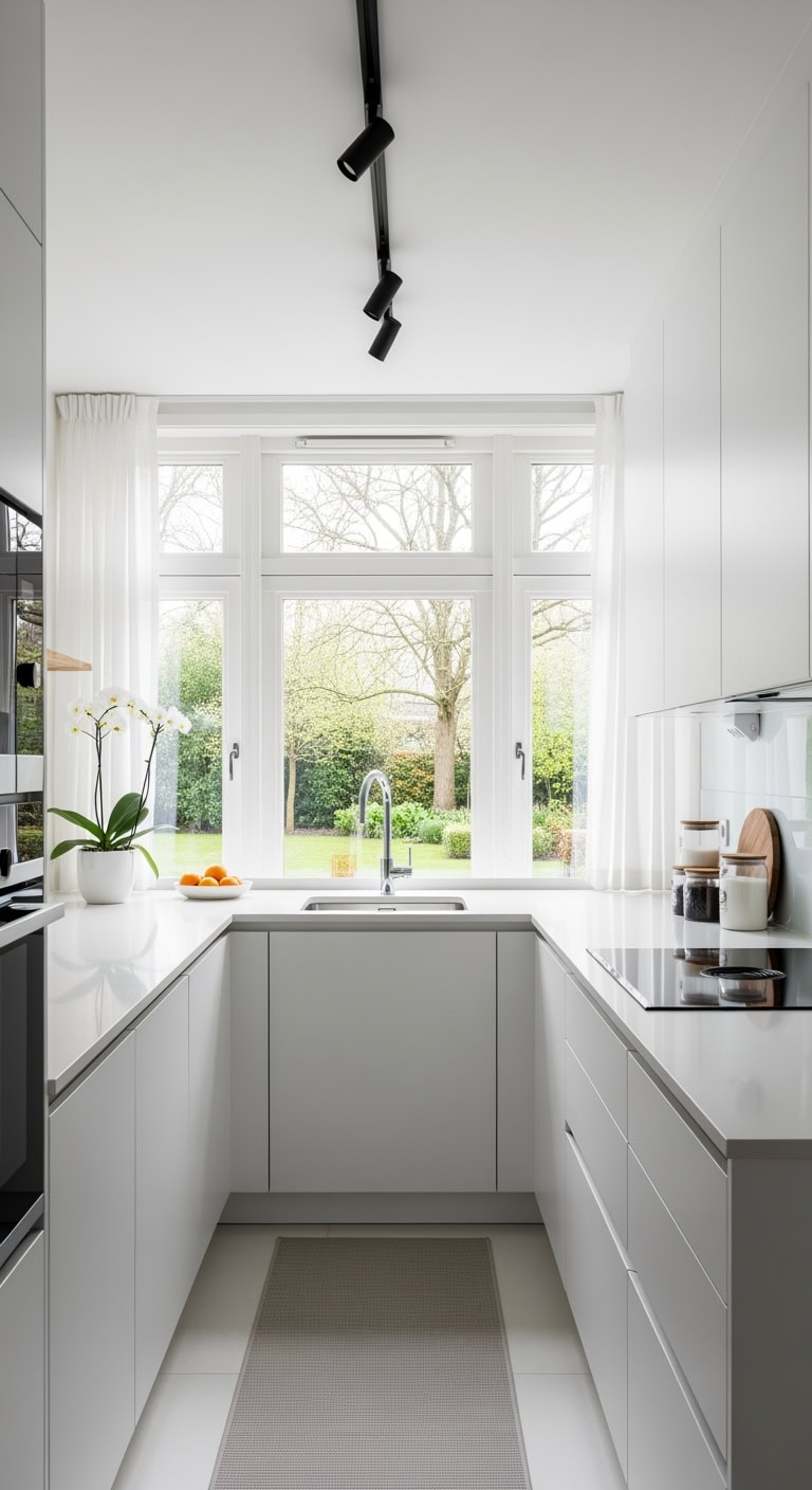 sunlit modern minimalist california kitchen