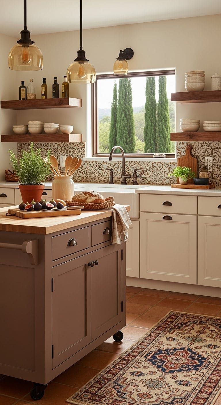terracotta accented mediterranean kitchen warmth