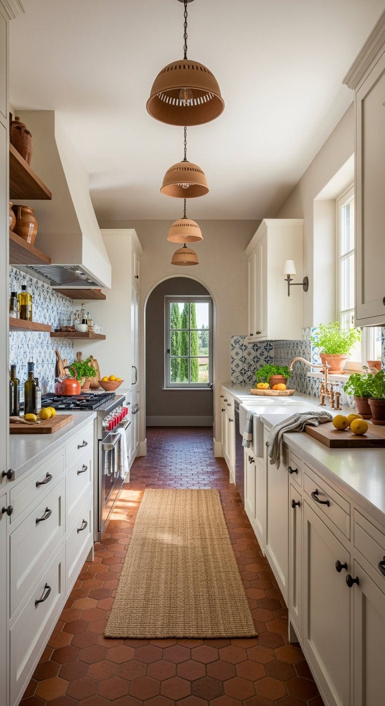 terracotta arched mediterranean galley