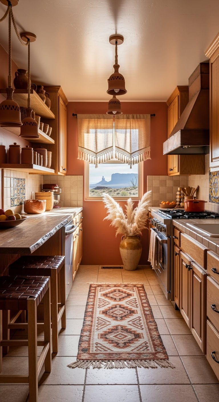terracotta desert morning coffee nook