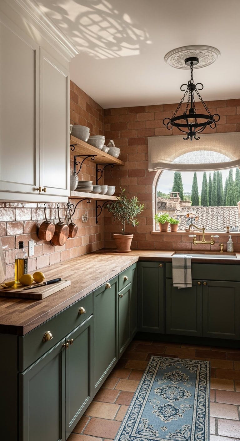 terracotta mediterranean warm kitchen