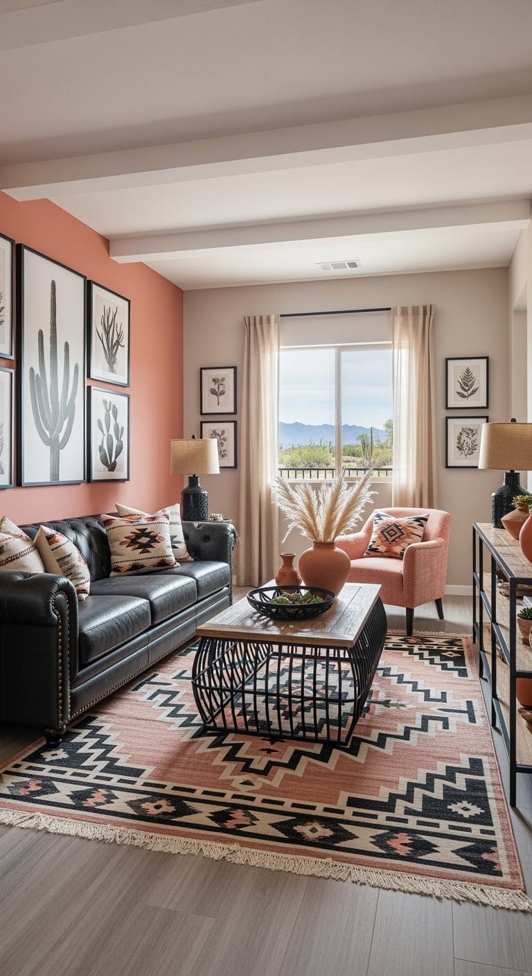terracotta pink southwestern retreat