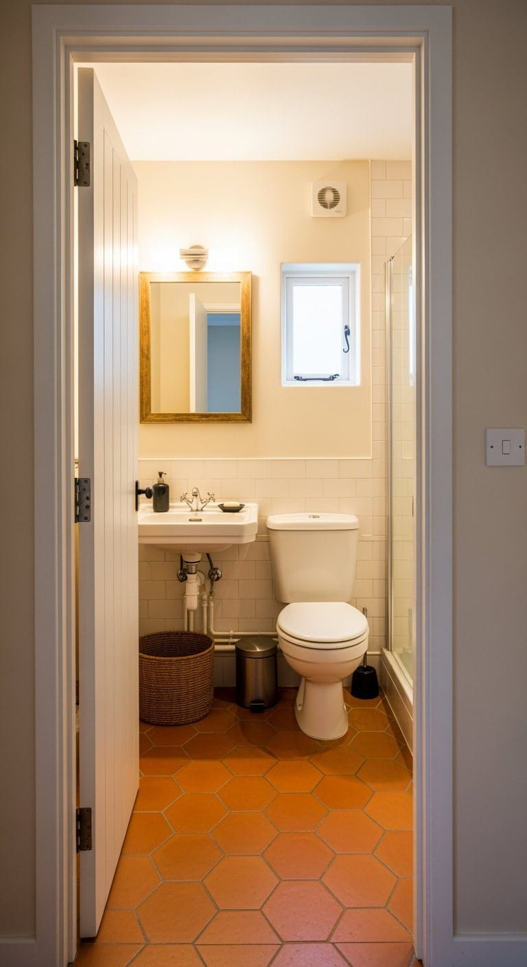 terracotta tiles wrought iron accents