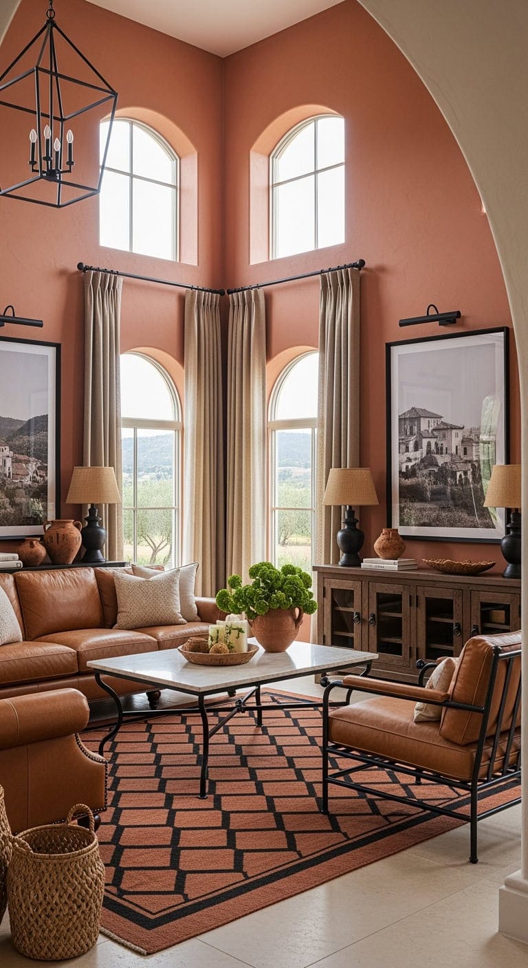 terracotta warmth with iron