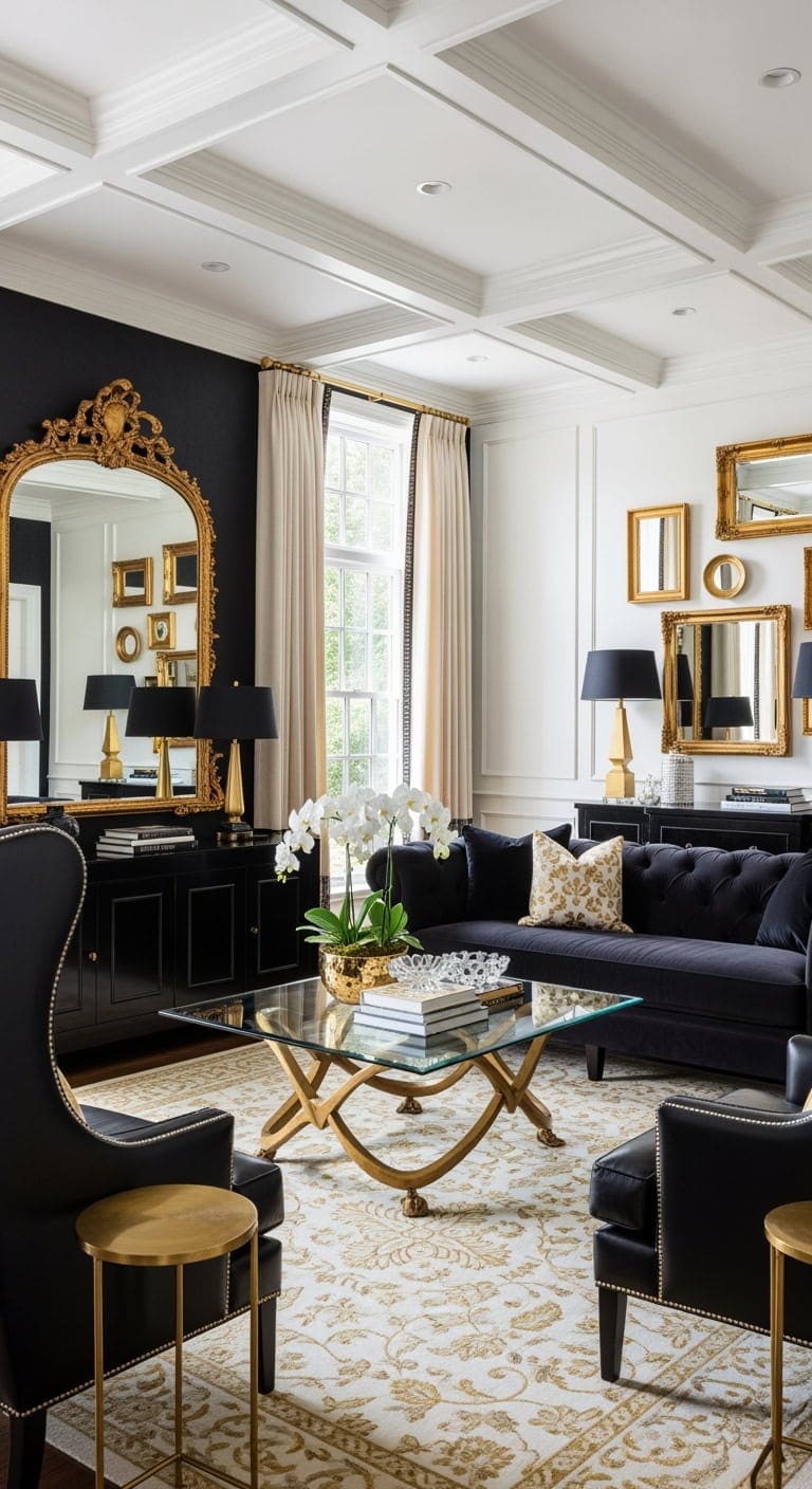 timeless black gold white