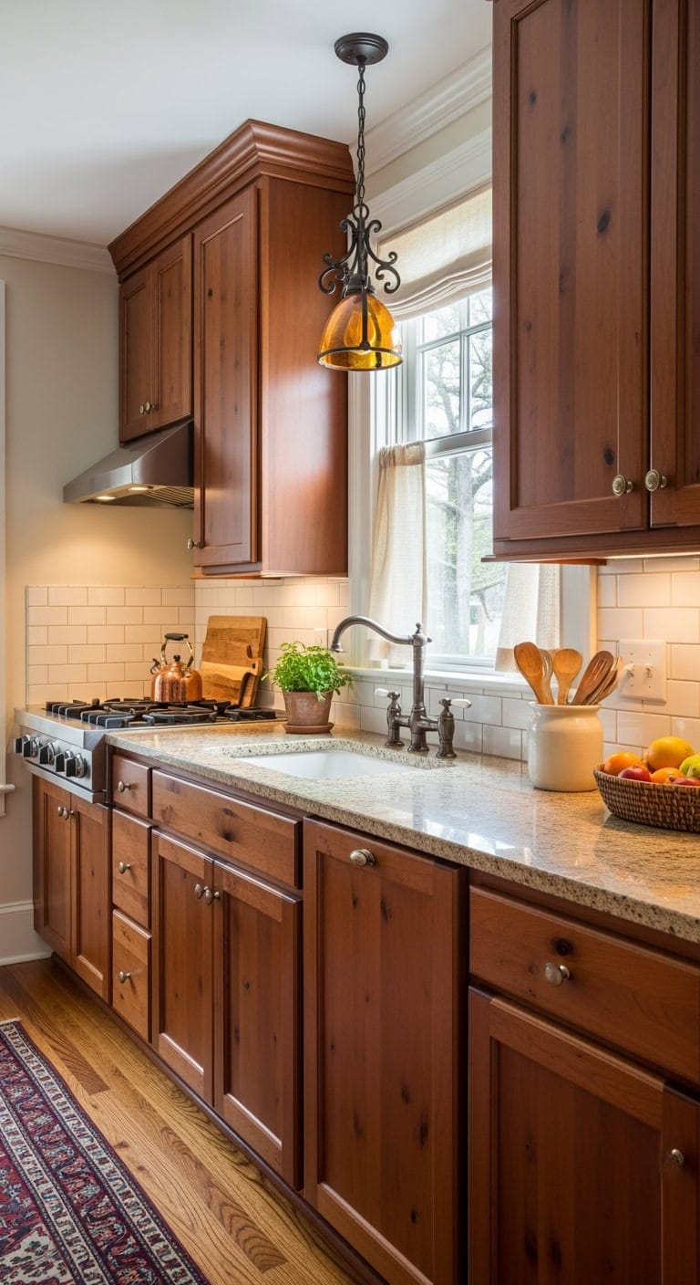 timeless cherry traditional kitchen