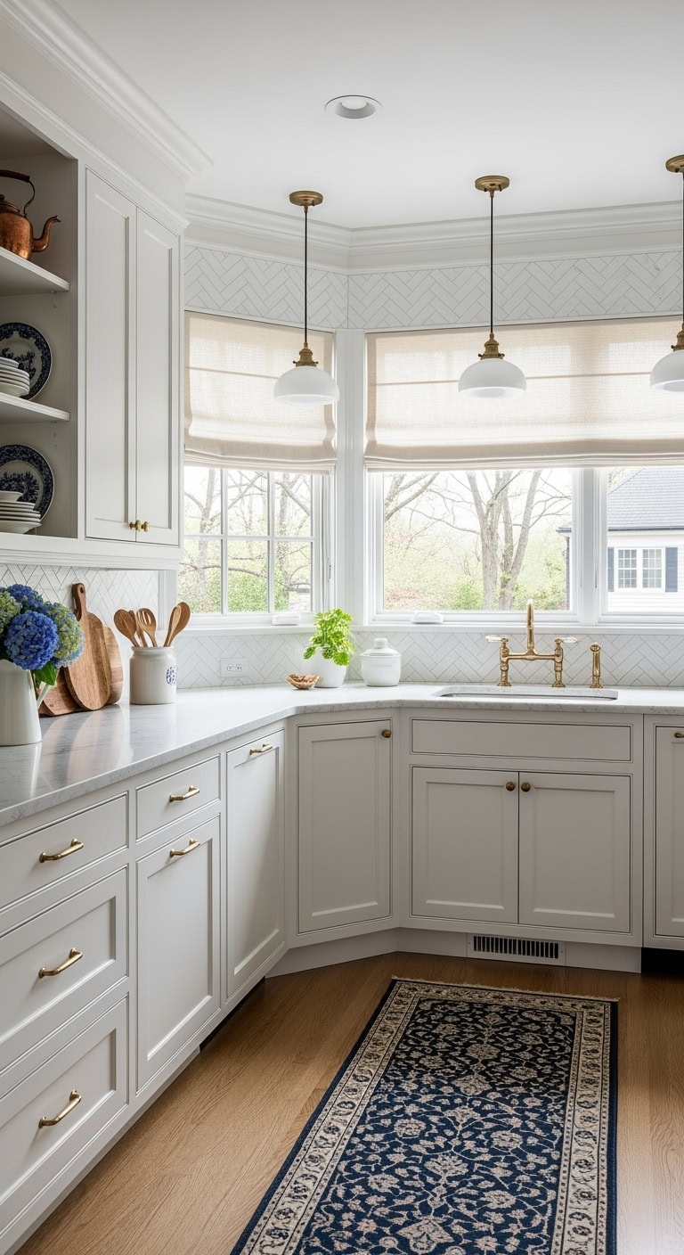 timeless colonial l shaped kitchen