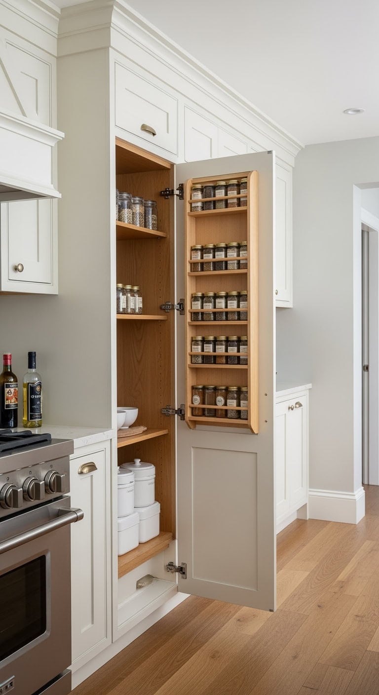 timeless traditional narrow spice racks