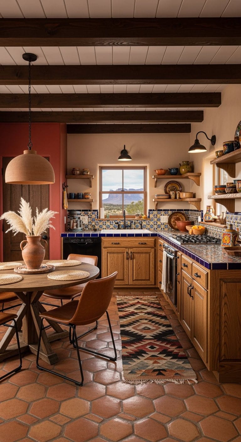 tiny adobe kitchen fiesta feel