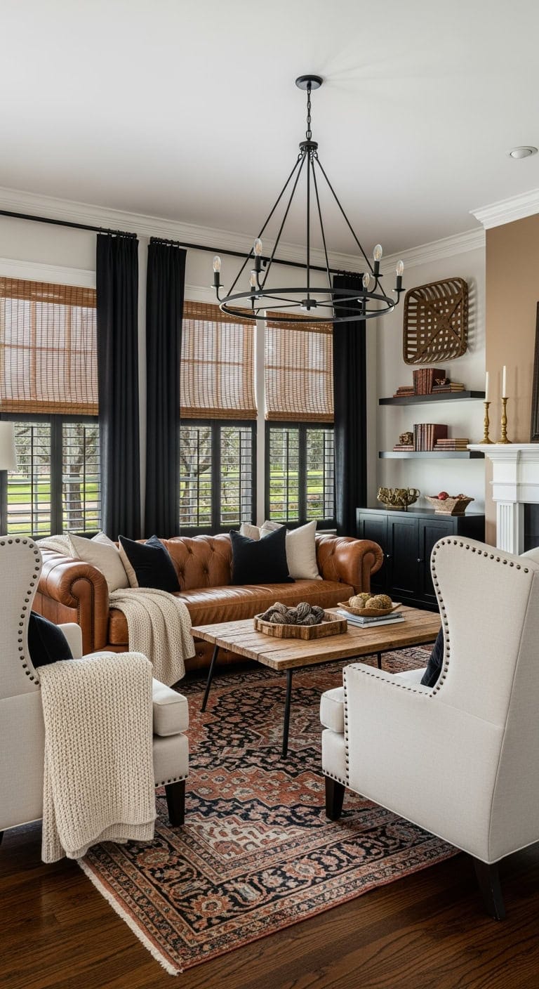 tobacco floors black shutters