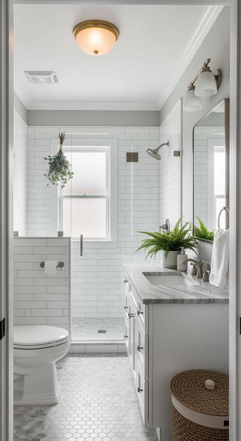 transitional crown molding elevates ceilings