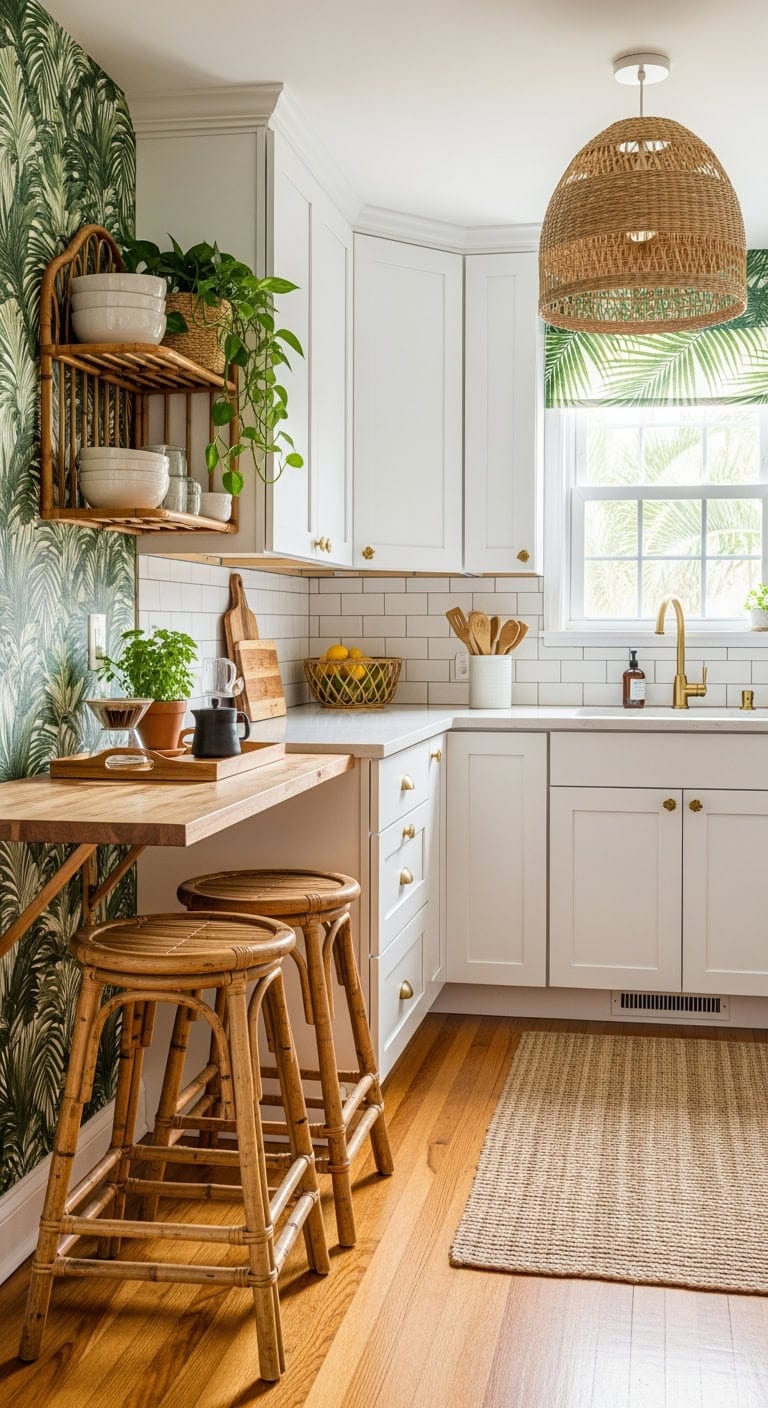 tropical bamboo breakfast bar