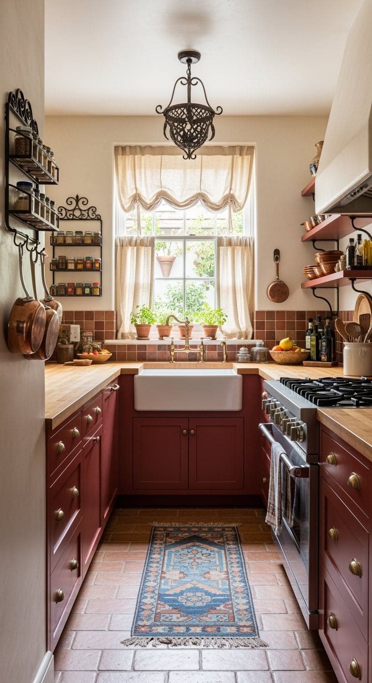 tuscan inspired terracotta spice storage