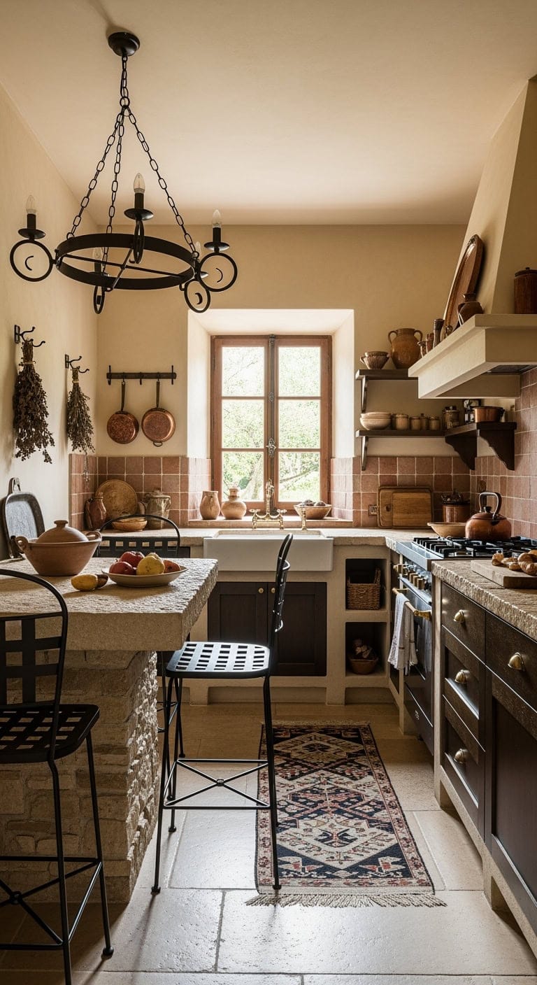 tuscan stone ledge dining